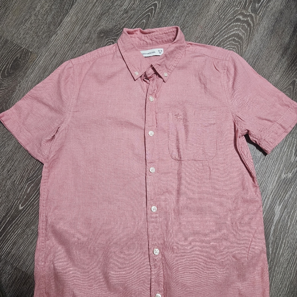 Abercrombie Kids Button Down Shirt in Pink